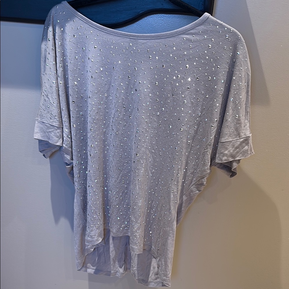 Embellished Gray Women's Top
